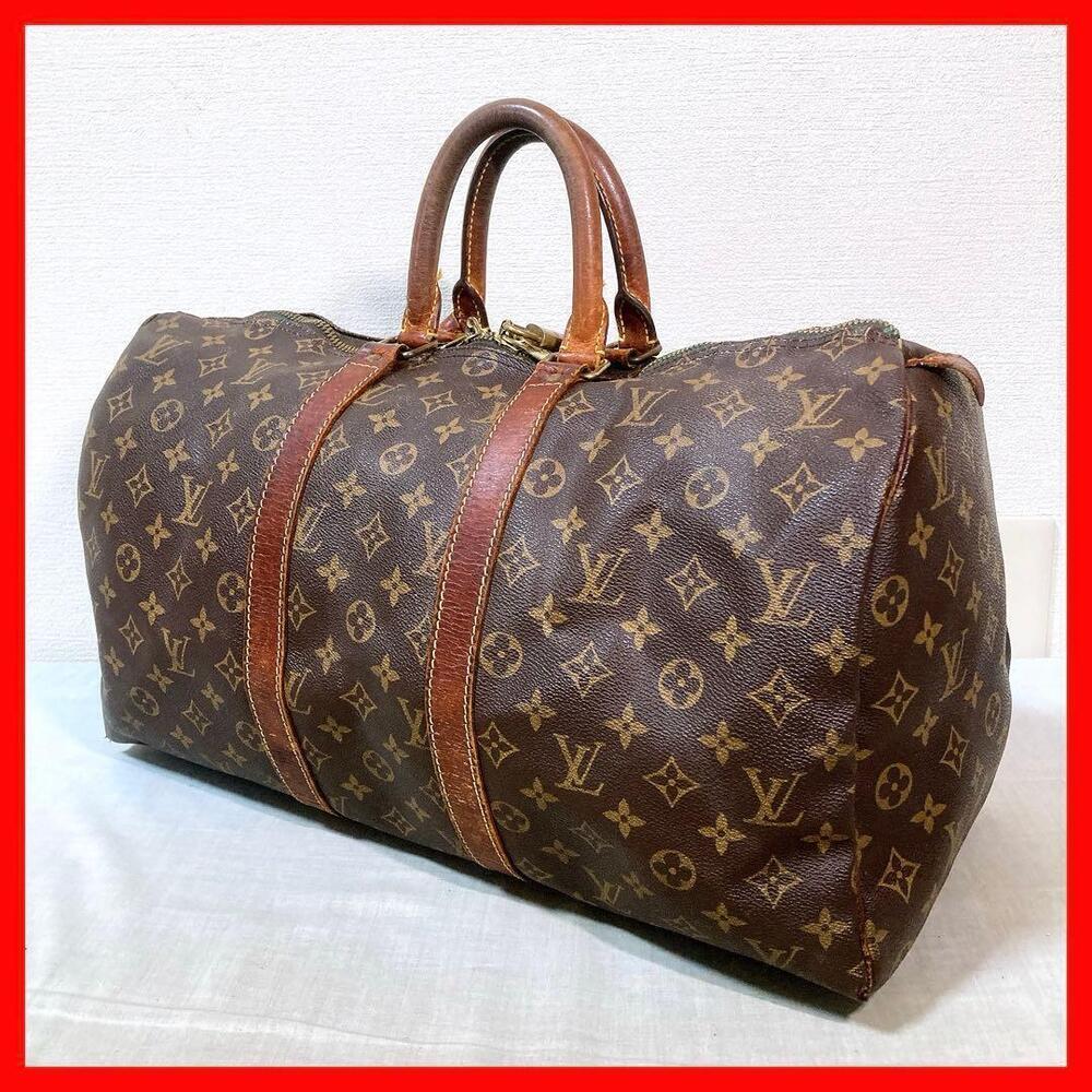 Louis Vuitton Monogram Handbag Boston Bag Keepall
